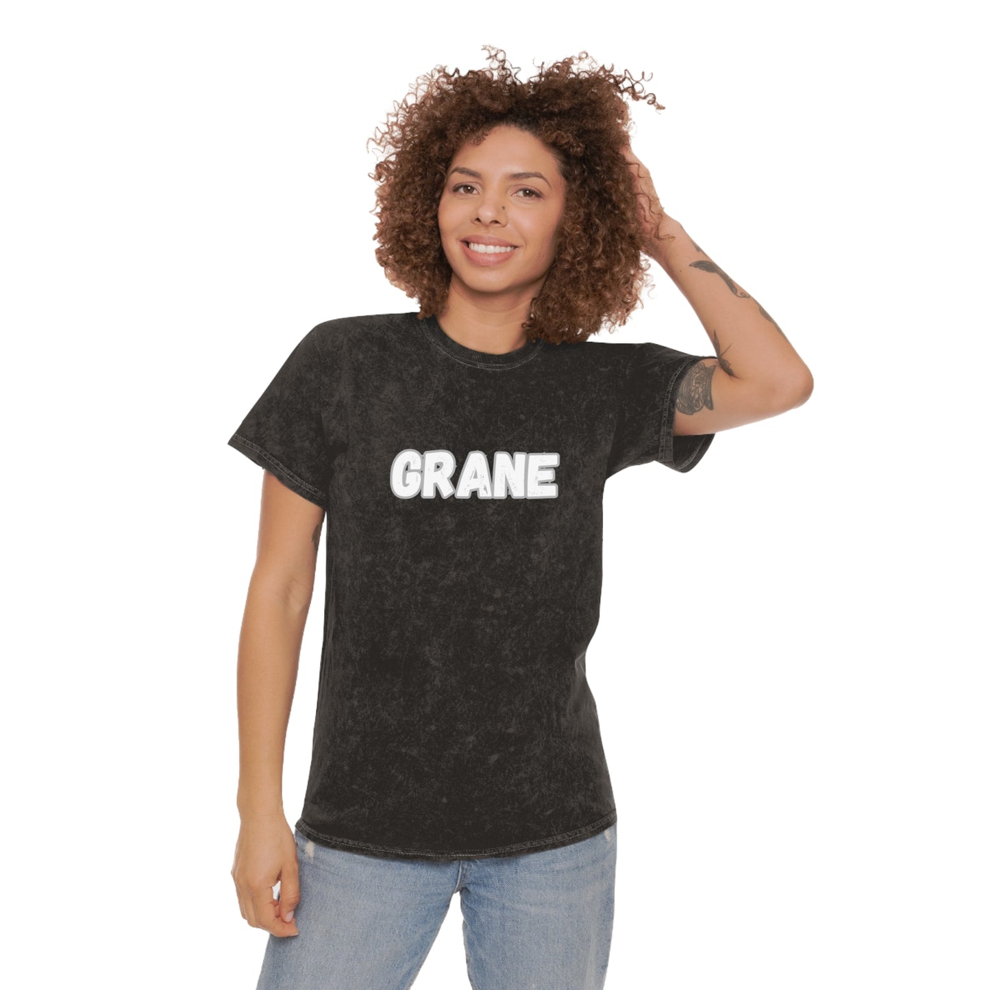 Grane Brand Mineral Wash T-Shirt White