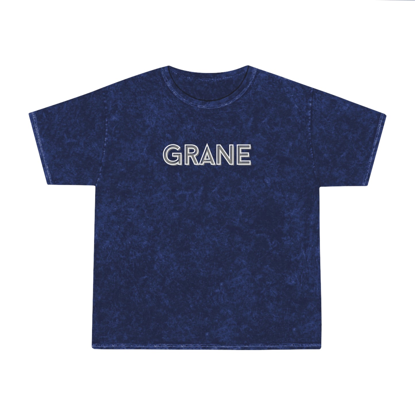 Grane Brand Mineral Wash T-Shirt White Black Back