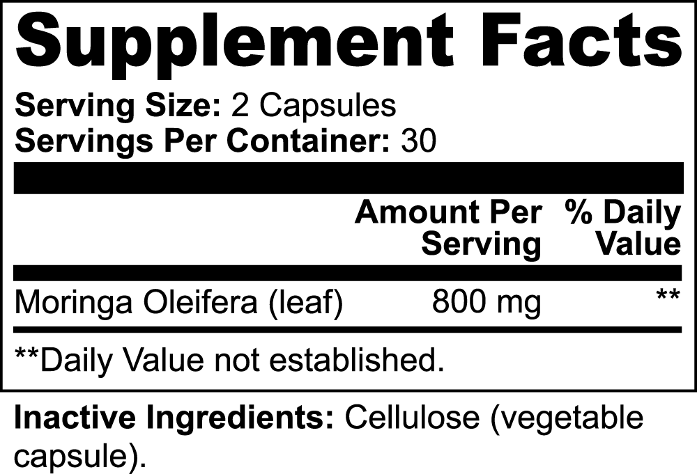 Organic MORINGA for Protein, Vitamin C, B6 and Iron