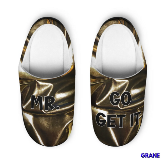 Gold Mr. Go Get It Men's Indoor Slippers